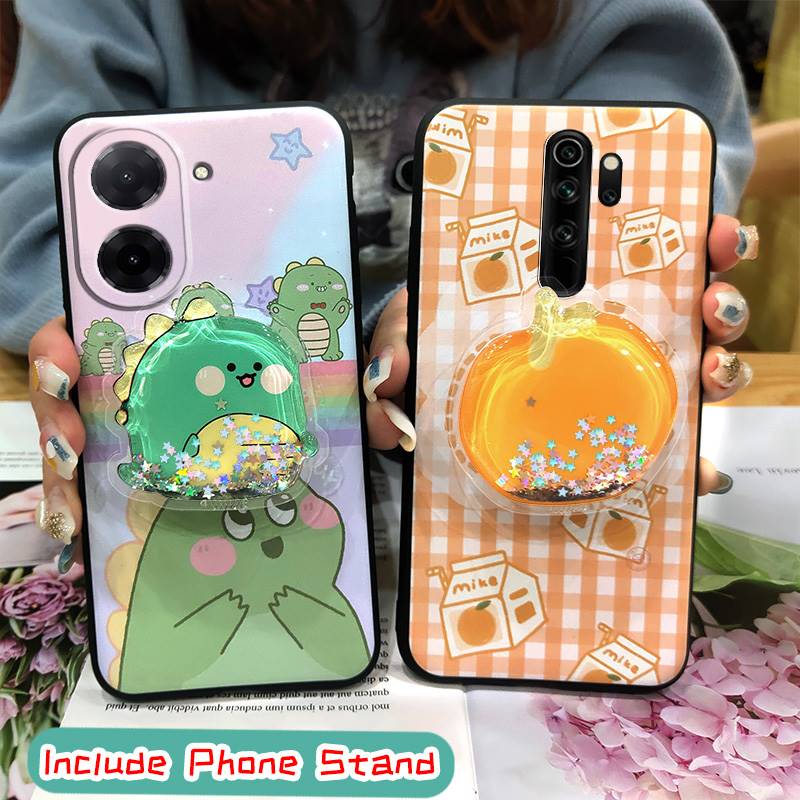 Anti-knock Soft Case Phone Case For Redmi A5 4G/Xiaomi Poco C71 4G Rotatable stand Cartoon Skin feel silicone Simplicity