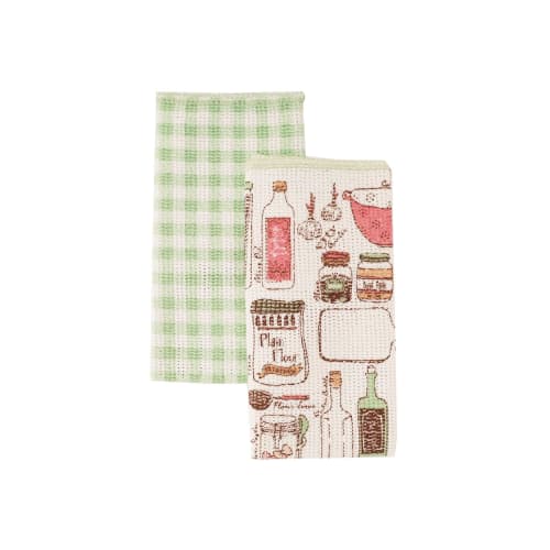 Afternoon Tea LIVING JM66 Kitchen Motif Antibacterial Dishcloth, Green