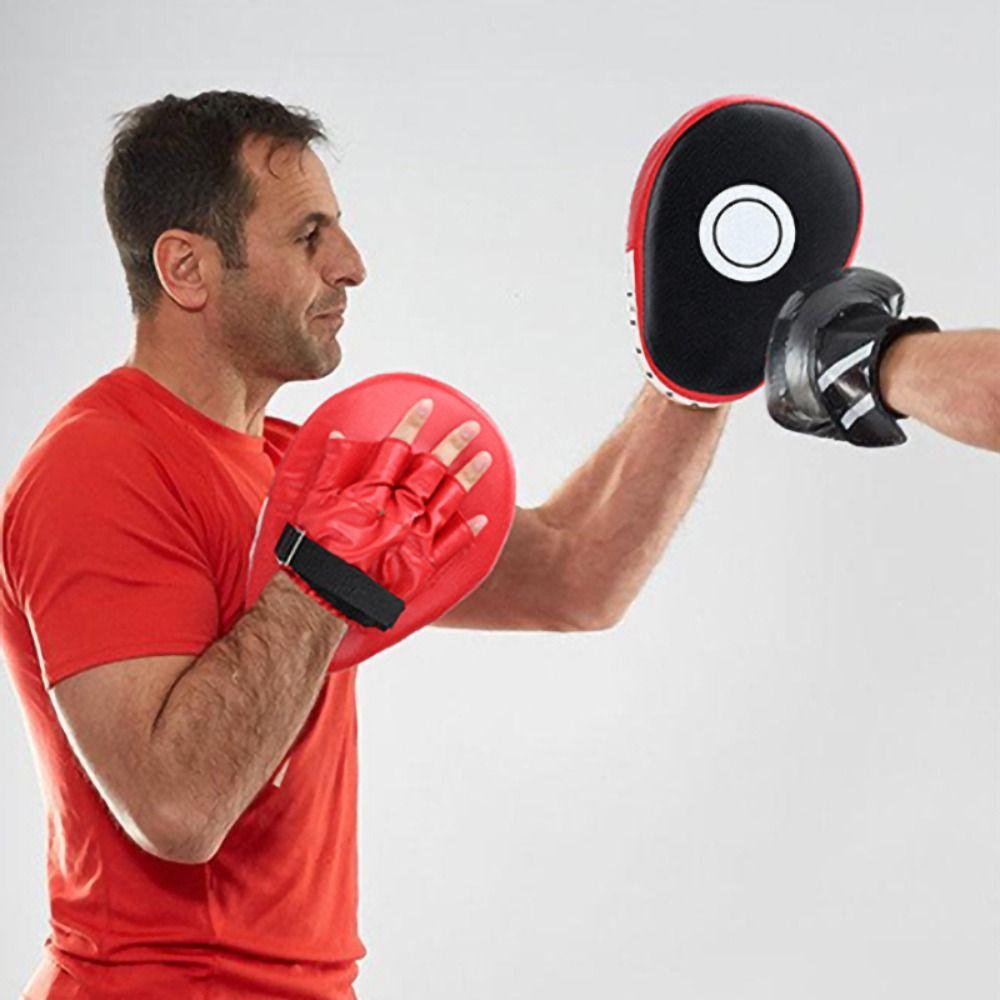 2Pcs PU Leather Curved Boxing Hand Target Thickened Karate Kick Pads Boxing Punching Bag School