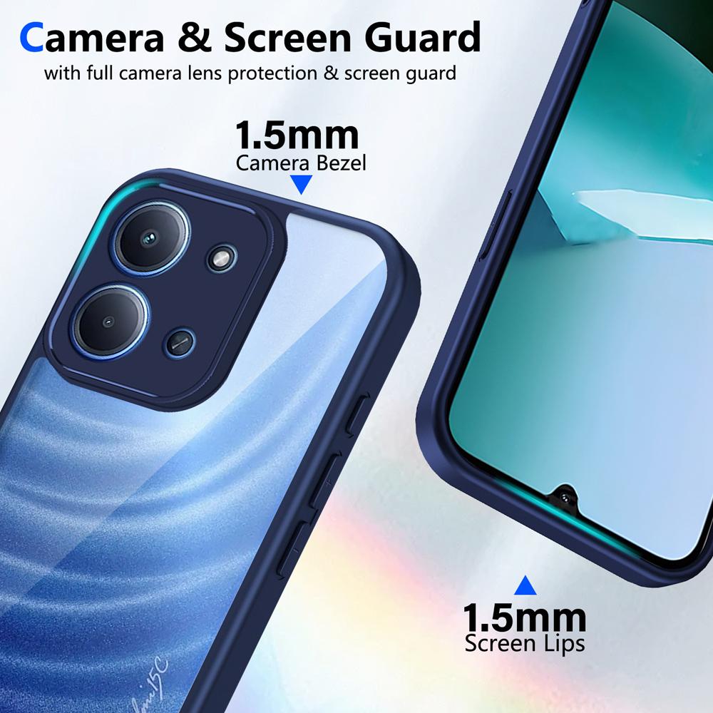 KEYSION Transparent Phone Case for Redmi 17 4G 5G Soft Silicone+PC HD Clear Shockproof Phone Back Cover for Xiaomi Redmi 17 5G
