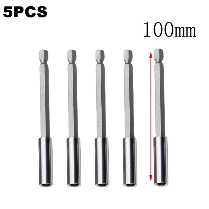 1/5pcs Magnetic Screwdriver Extension Hexagonal Handle Extended Connecting Rod Carbon Steel Screwdrivers Bit Holder Power Tools