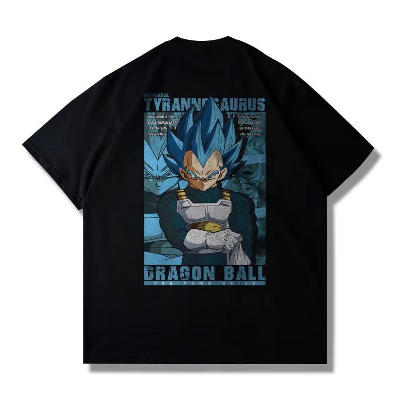 

2026 new Dragon Ball Vegeta Boys and Girls Cotton TShirt with Anime Print Summer Bestseller American Style Casual Wear 4XL