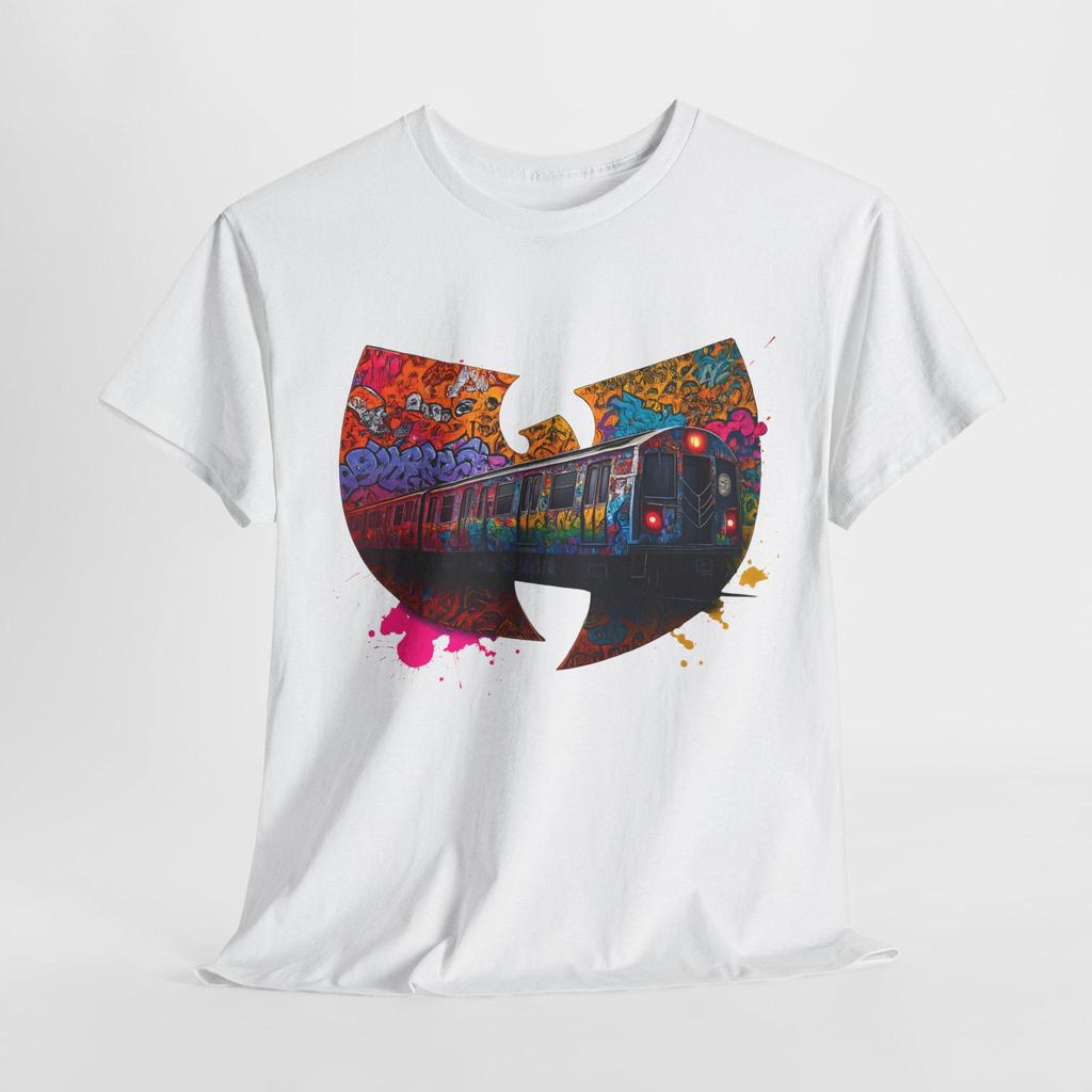 2025 Summer Graffiti WuTang Subway Art Tee Colorful Hip Hop Breathable Streetwear Unisex Casual Shortsleeved Shirts Y2k