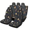 Camping Nachtwald Design Auto Sitzbezug Set Für Die Meisten Autos, Mode Bequem Auto Sitzschutz Abdeckungen Vollständiges Set, Univers
