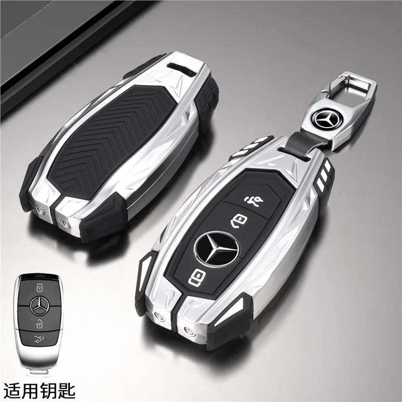 Autoschlüsselhülle für Mercedes-Benz A B C E G S-Klasse CLA CLS GLA GLB GLC GLE GLS EQA EQB EQC 3 Tasten Auto Zubehör