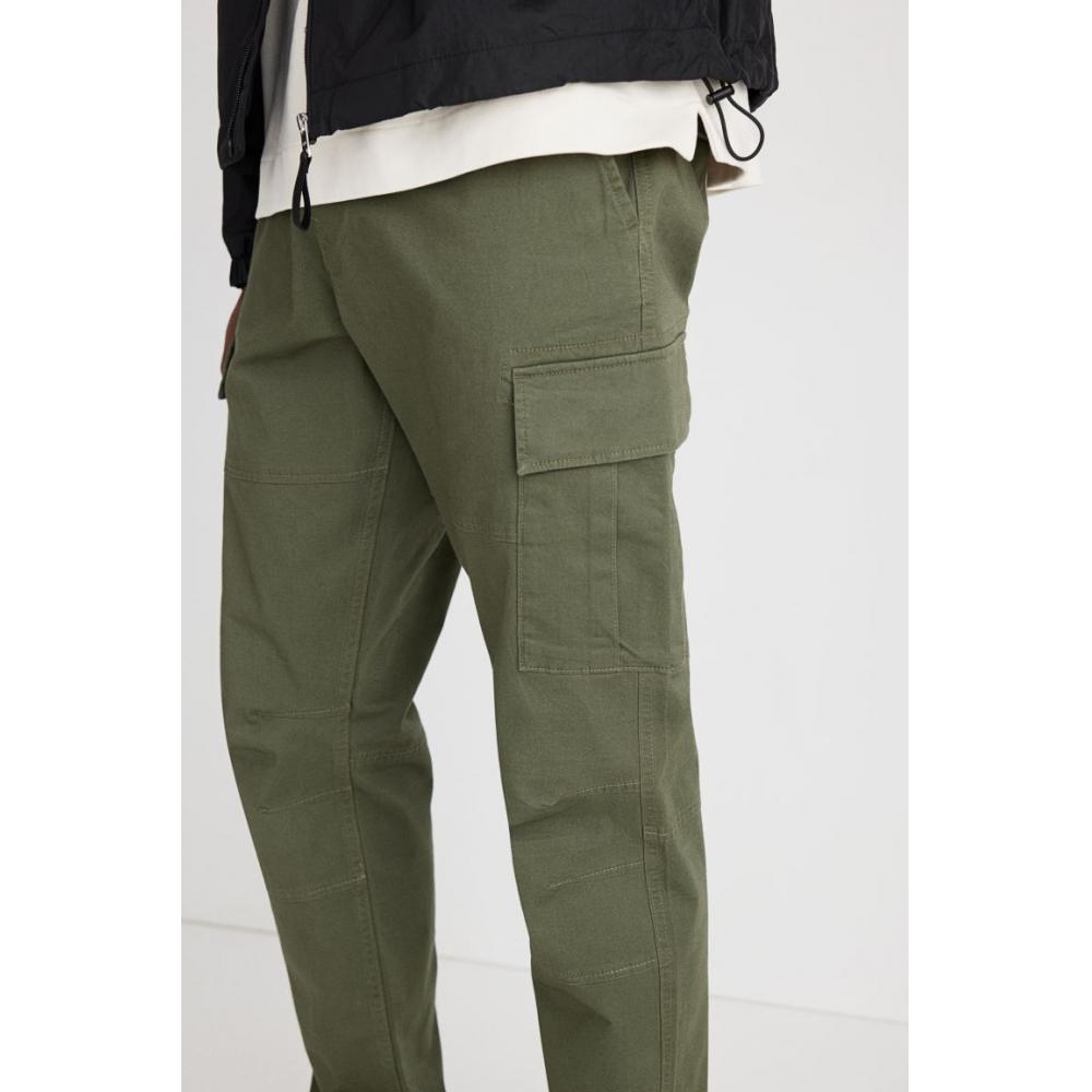 H M Cargo Pants sliM Fit kHaki Green