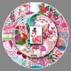50 Flamingo Graffiti Cartoon Animal Stickers for DIY: Suitcases, Phones, Water Cups, Cars