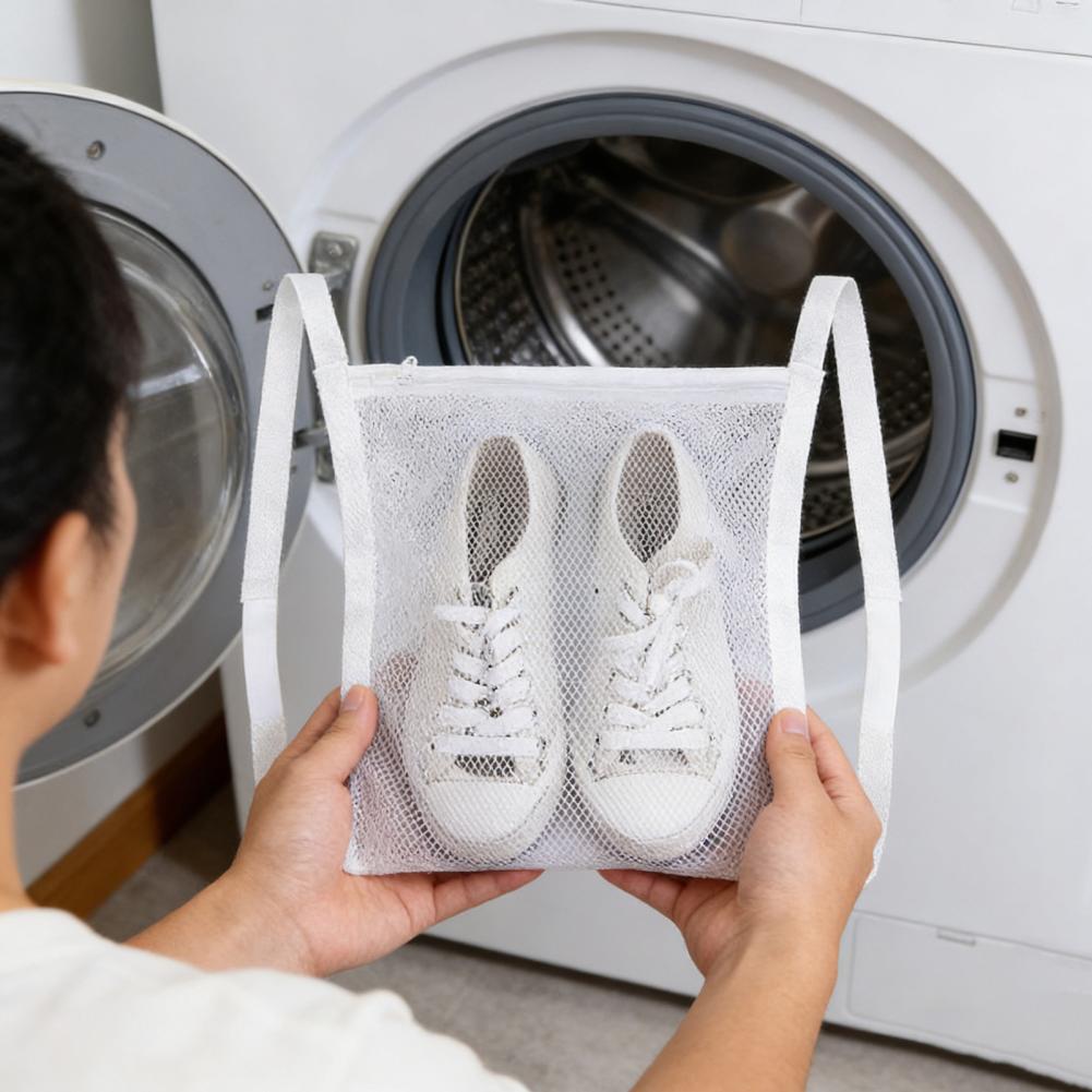 Laundry Shoe Bag Shoe Washing Bag Reusable Mesh Shoe Laundry Bag with Zipper Washing Machine Protector Pouch for Sneakers