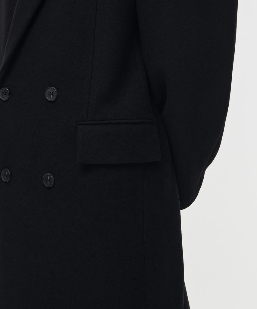 Musinsa Standard Wool Blend Big Daddy Double Maxi Coat [Black]