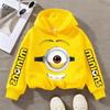 Children's Sweatshirt with Funny Minions Print for Spring/autumn Suitable for Boys andboys Loose and Comfortable with A Hoodie