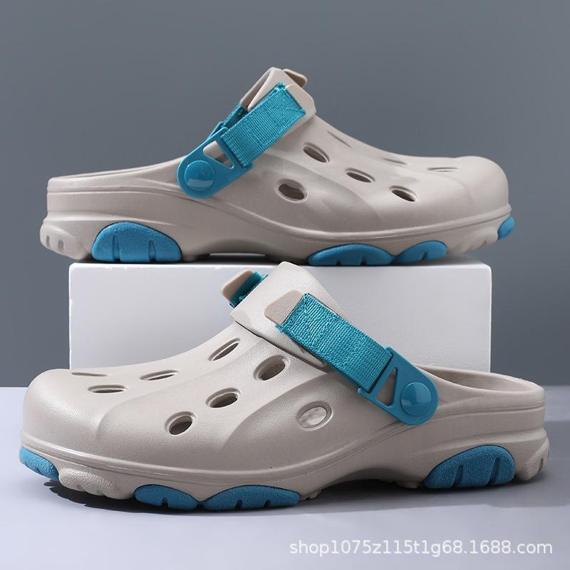 Summer new couple hole shoes simple versatile non-slip thick-soled wear-resistant beach cool slippers available