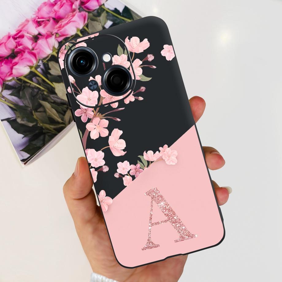 Initials Letter Pattern For Tecno Spark GO 1 Bumper Case Tecno Spark GO 2025 Soft TPU Coque Cover Capas Silicone Funda
