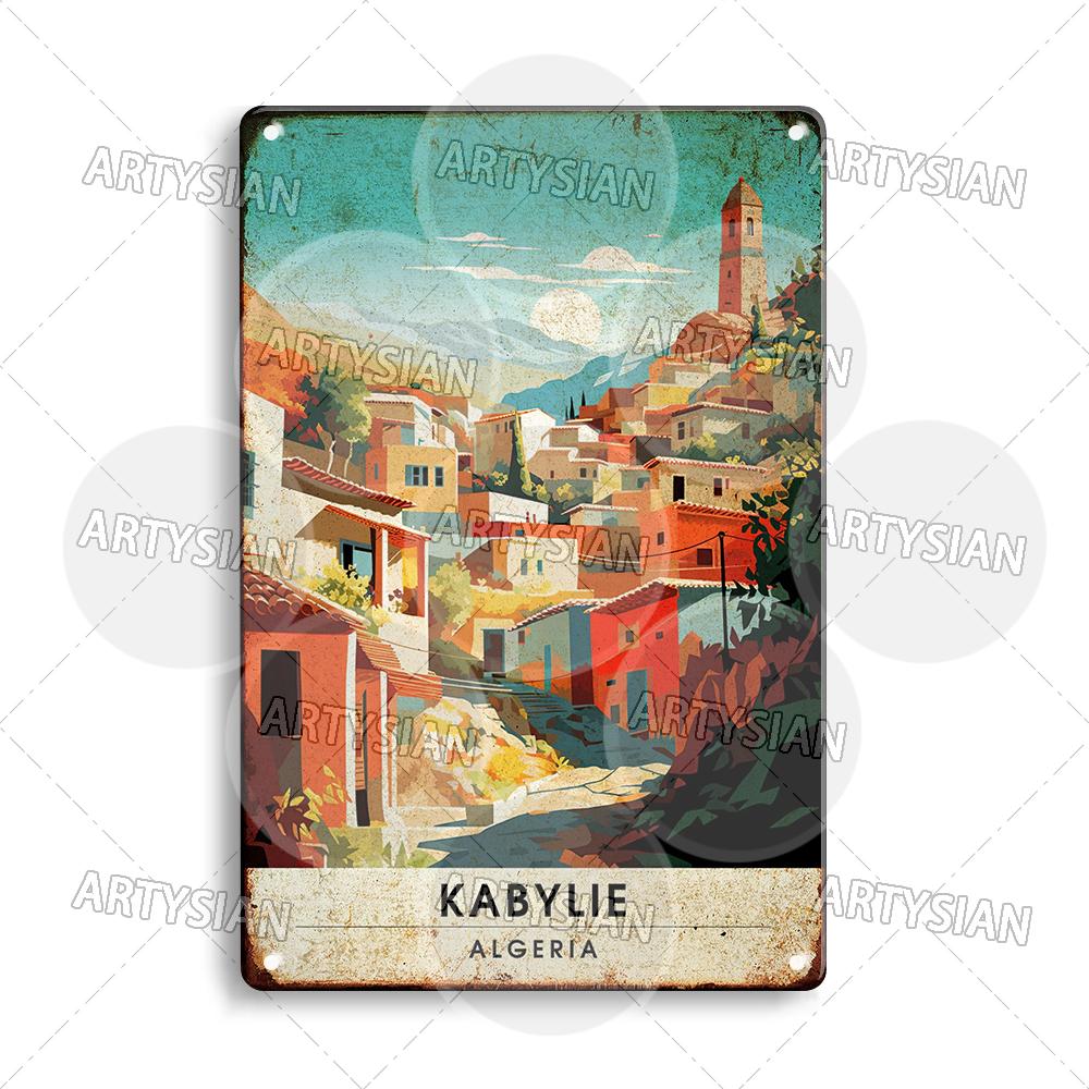 

Магриб Путешествие Городской Пейзаж Металлический Знак Алжир Алжир Джерба Тунис Шефшауэн Марокко Марракеш Зарзис Оран Тиарет Кабили 7.8x11.8inch