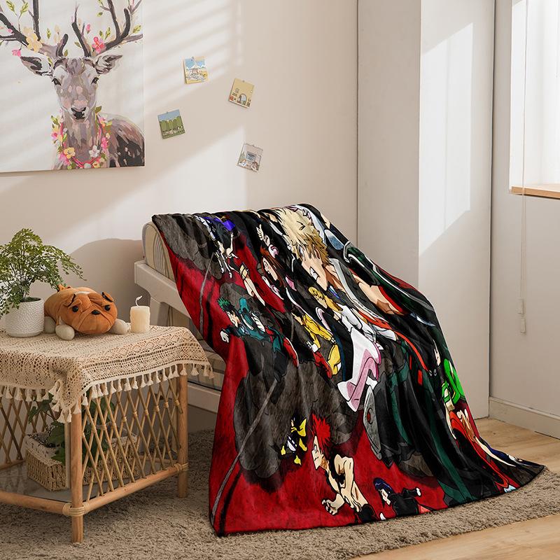 Cartoon Hero Academy Series Double Sided Flannel 3D Digital Printing Blanket Blanket