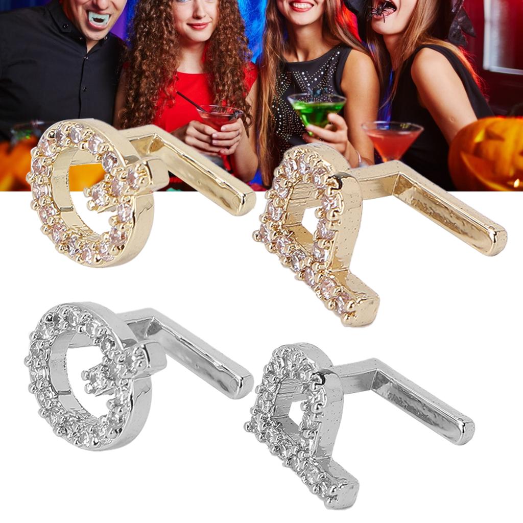 Plated English Letter Teeth Brace Copper Teeth Decoration for Halloween Party Performance