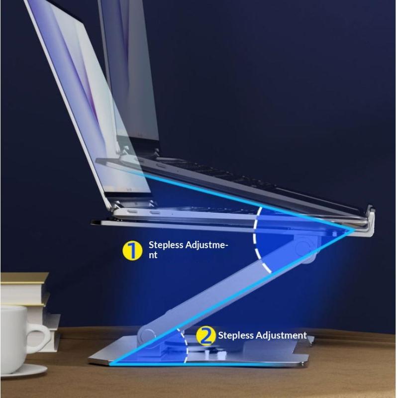 Laptop Stand Tablet Holder 360° Rotating Height Adjustable Metal Laptop Stand Portable Lightweight