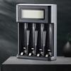 4 Slots LCD Display AA AAA Rechargeable Battery Charger Independent Slot USB Input for 1.2V Ni-MH/Ni-CD Rechargeable Batteries