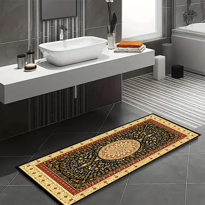 European Sofa Retro Carpet Home Bathroom Shower Room Dirt Resistant and Easy To Care Long Absorbent Foot Mat