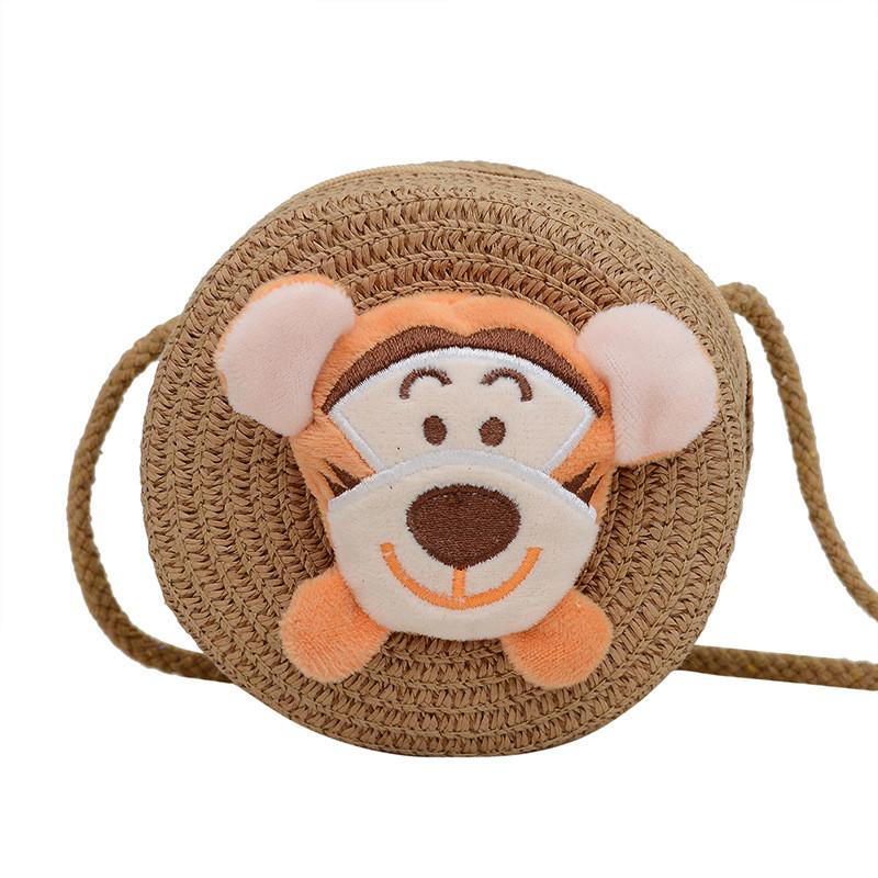 Tigger Doll Cartoon Woven Kids Crossbody Bag Playful Design Use Toddler