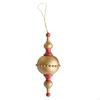 Christmas Tree Ball Ornament Gourd Shaped Bauble with Hook Rope Shiny Xmas Hanging Decoration for