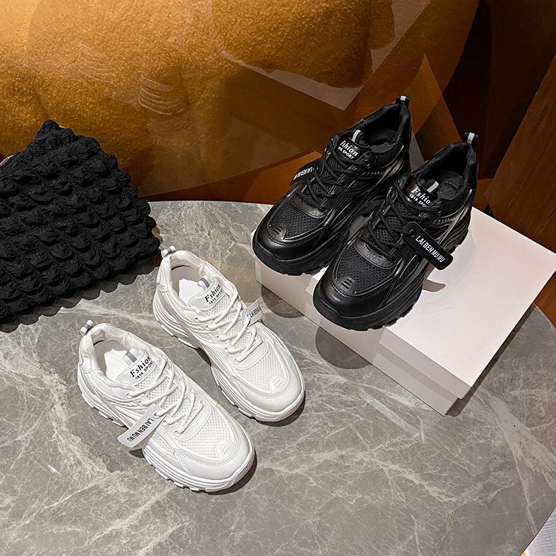 Dad Shoes Girl 2025 Spring and Autumn New Popular Small Versatile Fashion Soft Sole Height Increase Casual Sneakers