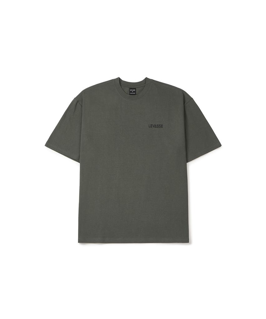 Leubase Old School Overfit Tee – Khaki (Black Logo)