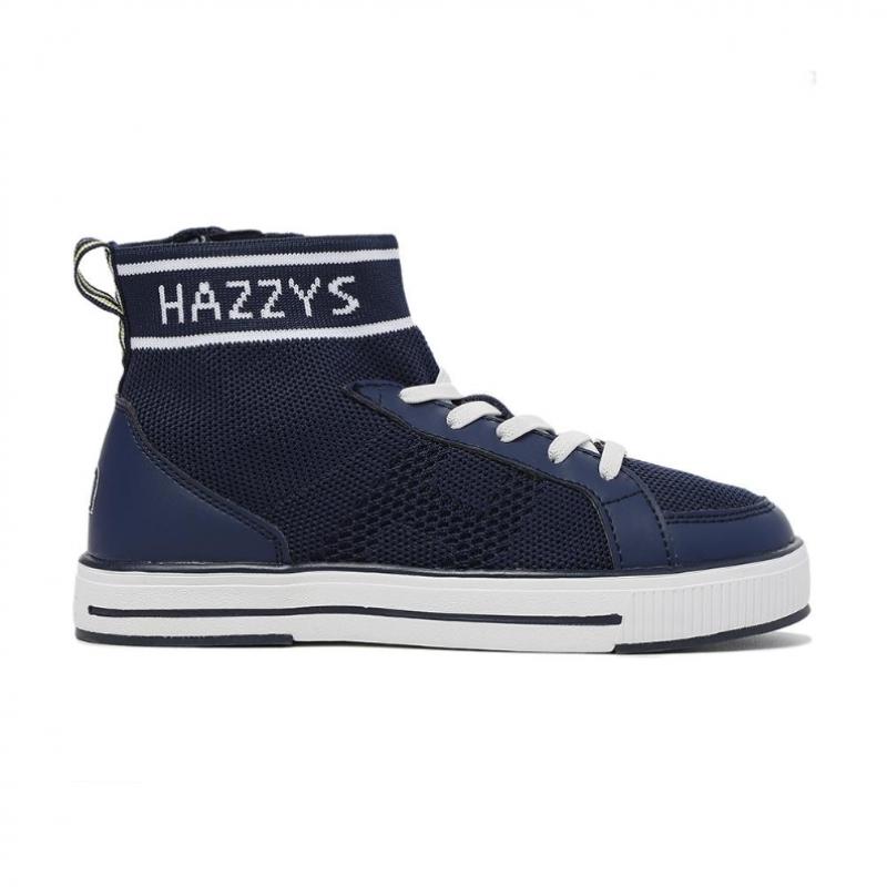 Hazzys Kids Ankle Knit Sneakers Hsw61uq50m Nv