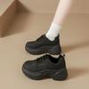Leather dad shoes new autumn thick-soled muffin shoes light feet small sports casual shoes