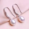 seniko 8-9mm naturalne perły słodkowodne kolczyki moda cyrkonia klipsy kolczyki dla kobiet dziewczyna prezent długie kolczyki