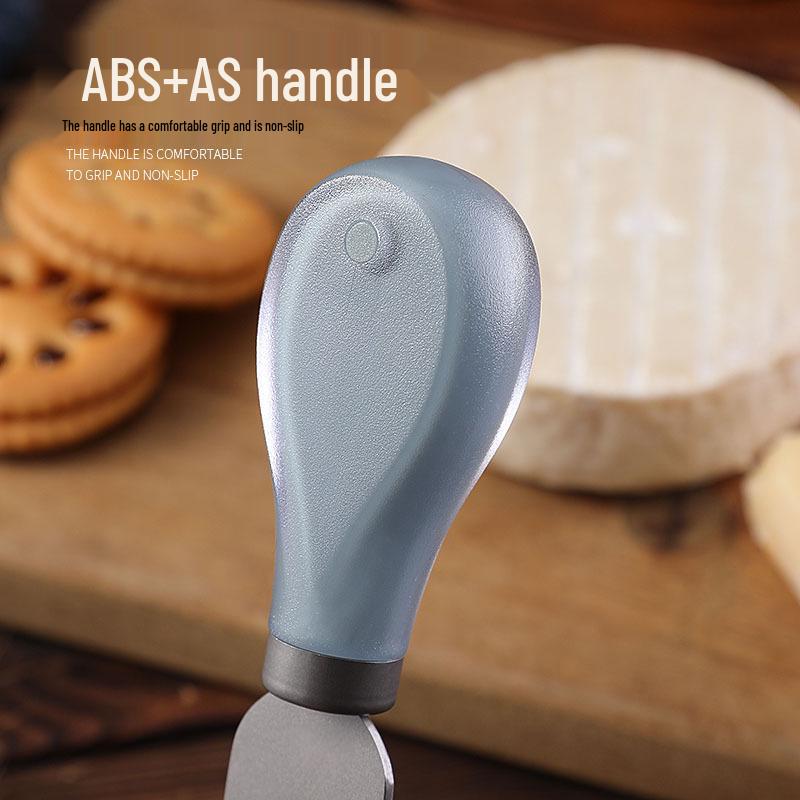 6-Piece Stainless Steel Cheese Knife Set: Includes Knife Block, Cutlery, Fork, and Butter Knife