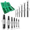 Screw Extractor Set, 6pcs Screw Extractor Set with 6pcs Left-Hand Rotating Drill Bits, for Removing Damaged Bolts and Screws, Thread Repair Kit, Strip