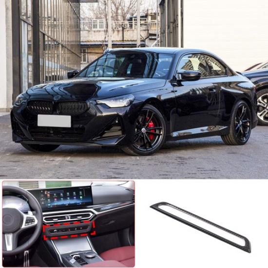 ABS Carbon Fiber Center Volume Knob Frame Trim For BMW 1 2 Series -