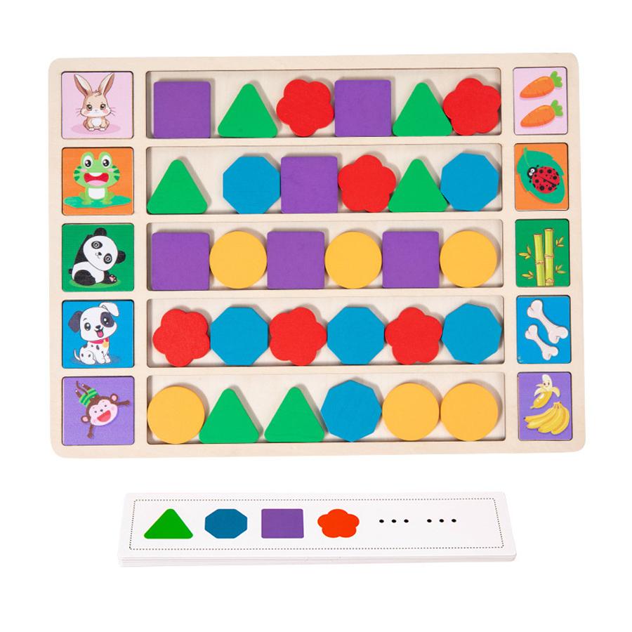 Wooden Color Shape Montessori Toys Matching Toy Preschool Early Learning Educational Toy for Kids Birthday Christmas Gifts