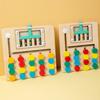 Montessori Learning Slide Puzzle Toys Color Matching Logic Game Busy Board Preschool Educational Wooden Toys for Toddlers Kids