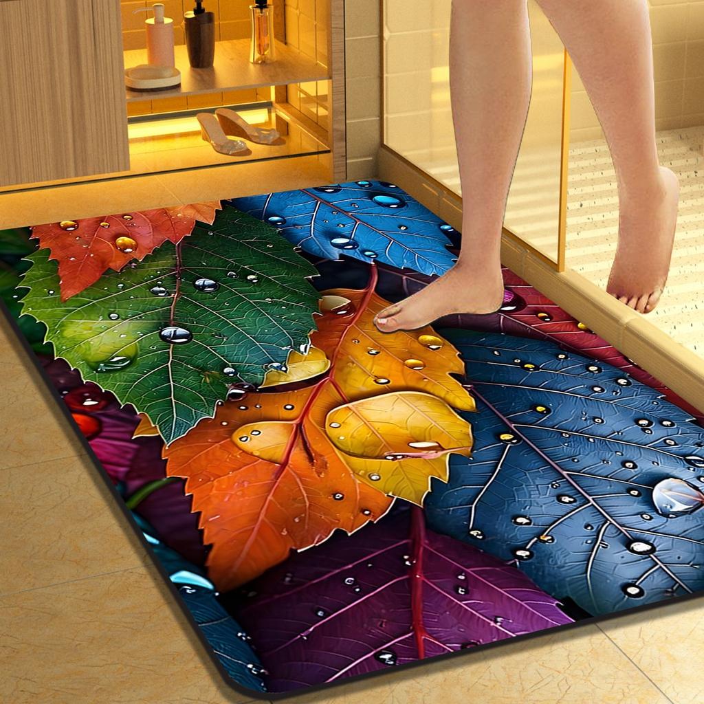 Diatomaceous Earth Bathroom Mat, Non-slip, Absorbent, Wash-free Soft Mat, Bathroom Entryway Door Mat