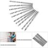 10pcs Twisted Drill Bit High Speed Steel Straight Shank Hole Opener Woodworking Drilling Tool