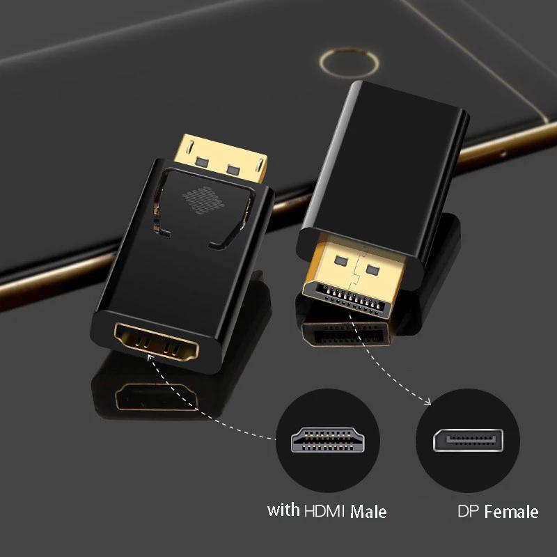 4K DisplayPort To HDMI Converter Displayport To 1080P HDTV Computer Monitor Audio Video Adapter Compatible
