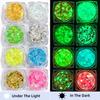 Luminous 8-Color Gel Glitter Face & Body Sparkle Flakes for Nightclub Makeup