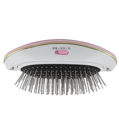 Neue Negativ-Ionen Antistatische Haarbürste Tragbarer Elektrischer Kopfmassagekamm Rosa