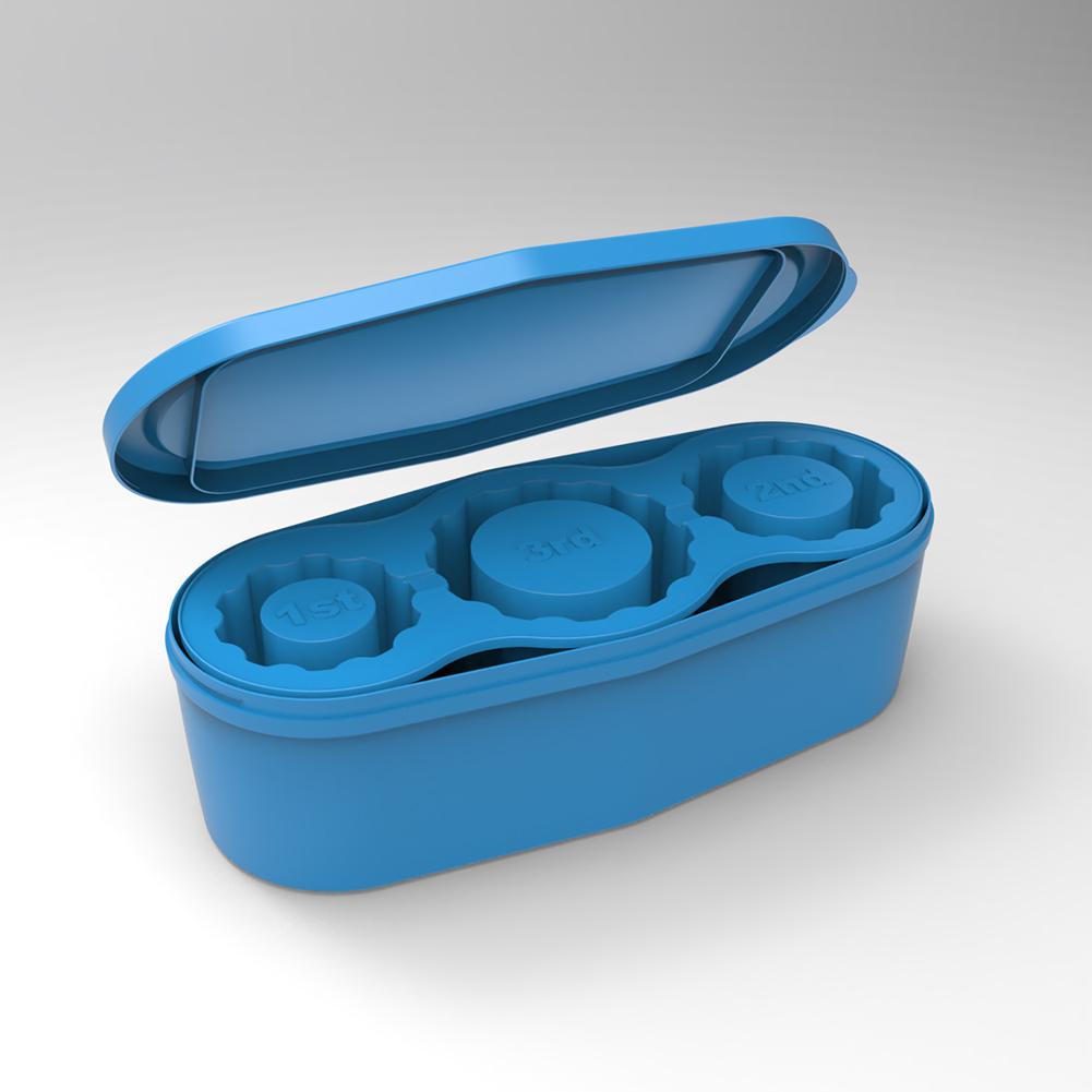- Large Ice Cube Tray with Lid Silicone Cylinder Ice Mold for 30-40 Oz Cup (Blue