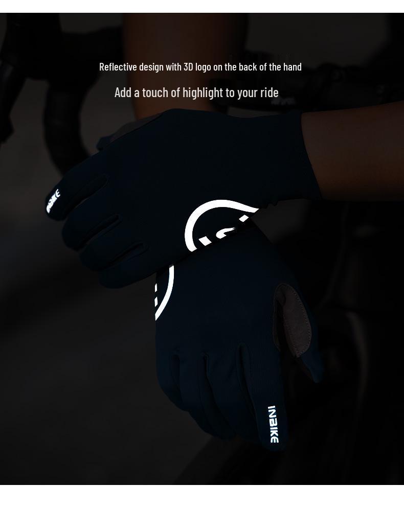 INBIKE Vollfinger-Touchscreen-Fahrradhandschuhe mit Stoßdämpfung, rutschfestes Design für Damen und Herren - Frühling/Herbst
