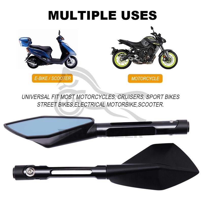 8MM 10MM Universal Rear View Mirror Reflector Adjustable Rotatable Handlebar Side Mirror for Honda Yamaha Bicycle