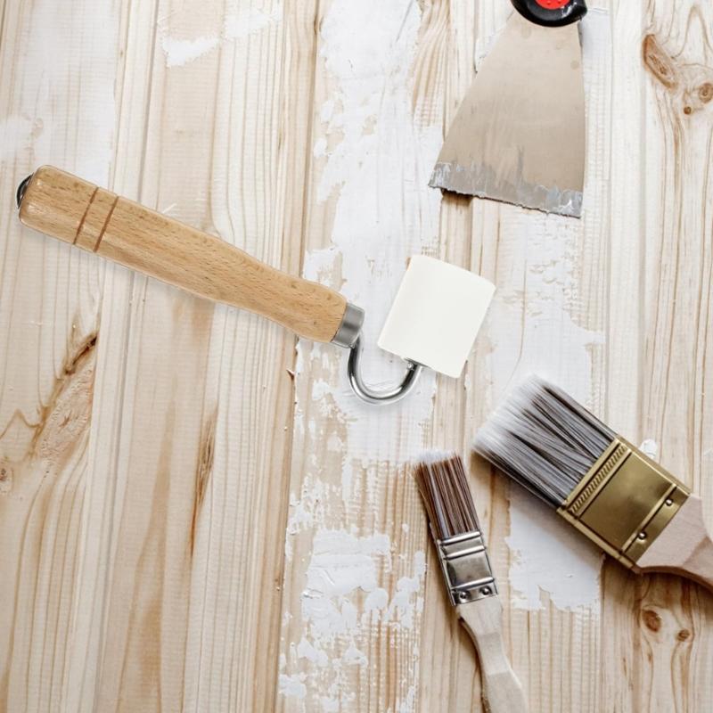 Flat Pressure Roller Wood Handle Wallpaper Roller Construction Tool Seam Rolling Tool Edge Seam Roller Enduring