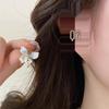 2025 Trendy Korean Micro-Inlaid Zircon Bow Earrings with S925 Silver Needle and Pearl for Women