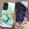 Musterfarbe Marmor für Samsung Galaxy S 8 9 10 20 Plus 21 FE 22 23 24 Ultra S7 Edge Schwarz Gehärtetes Glas Handyhülle Hartschale