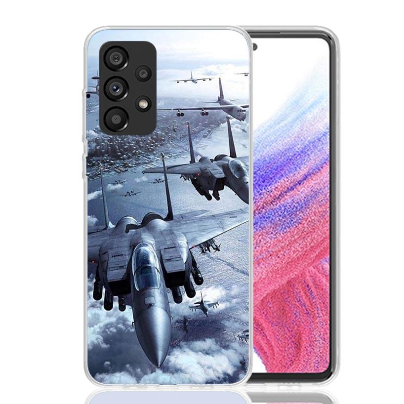 

Military Aircraft Warship Fighter Phone Case For Samsung Galaxy A52 A42 A32 A22 A12 A02S A72 A51 A41 A31 A21S A50S A71 A40 A30S Samsung A51 4G