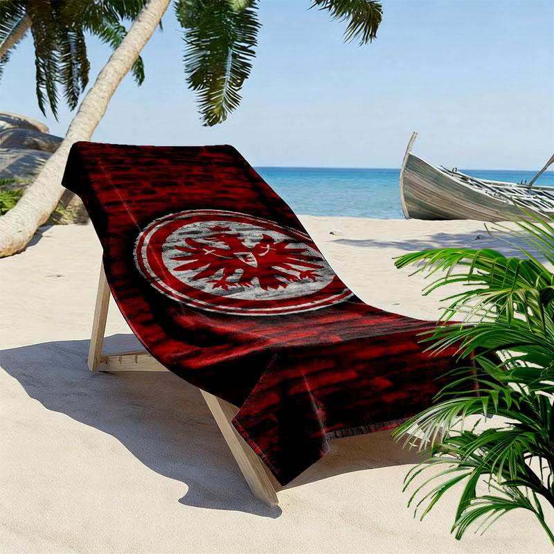 Eintracht Frankfurt Print Beach Towel, Large Soft Quick Dry Towel for Beach Camping Swimming