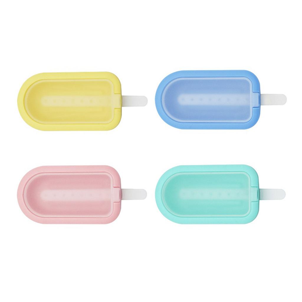 Pack Of 4 Food Grade Silicone Ice Lolly Maker with Stick Dishwasher Safe Ice Cream Moulds Popsicles Making Molds