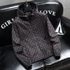 Men's 2025 Trendy Windproof Double-Layer Hooded Jacket with Letter Print