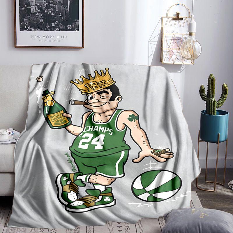 Boston-Celtics Logo Blanket Lightweight Flannel Bedding Blanket Perfect for Travel, Camping, Living Rooms, Offices, Sofas, Fan Christmas gift